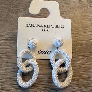 Banana Republic Beaded Double Loop Earrings